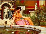 John William Godward Canvas Paintings - A Lily Pond